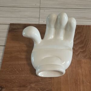 White Ceramic Hand Sculpture